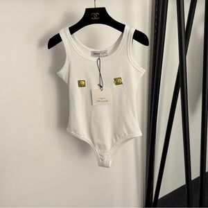 schiaparelli white sleeveless jumpsuit